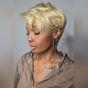 Sensationnel Human Hair Blend Lace Front Wig BareLace Glueless 13X6 Platinum Glo